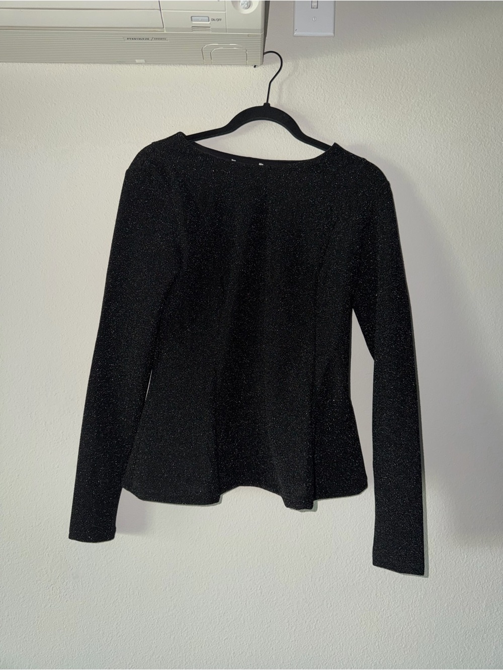 H&M Black Sparkle Long Sleeve Top